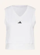 Koszulki i topy damskie - Adidas Krótki Top Pro weiss - miniaturka - grafika 1