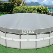 Akcesoria do basenów - Intex Okrągła plandeka na basen Deluxe, 488 cm, 28040 - miniaturka - grafika 1