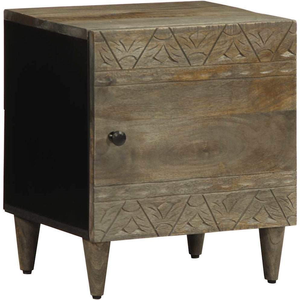 vidaXL Szafka nocna Jasnoszara 40x33x46 cm Drewno lite Mango