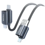 Kable USB - Kabel USB/USB-C - USB-C/Lightning MOCOLL Multi 4w1 60W 1.5 m Szary - miniaturka - grafika 1