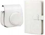 Paski, szelki, uprzęże foto - Instax-FUJIFILM, zestaw 2w1 pokrowiec do aparatu Instax Mini 11 + album do zdjęć, biały - miniaturka - grafika 1