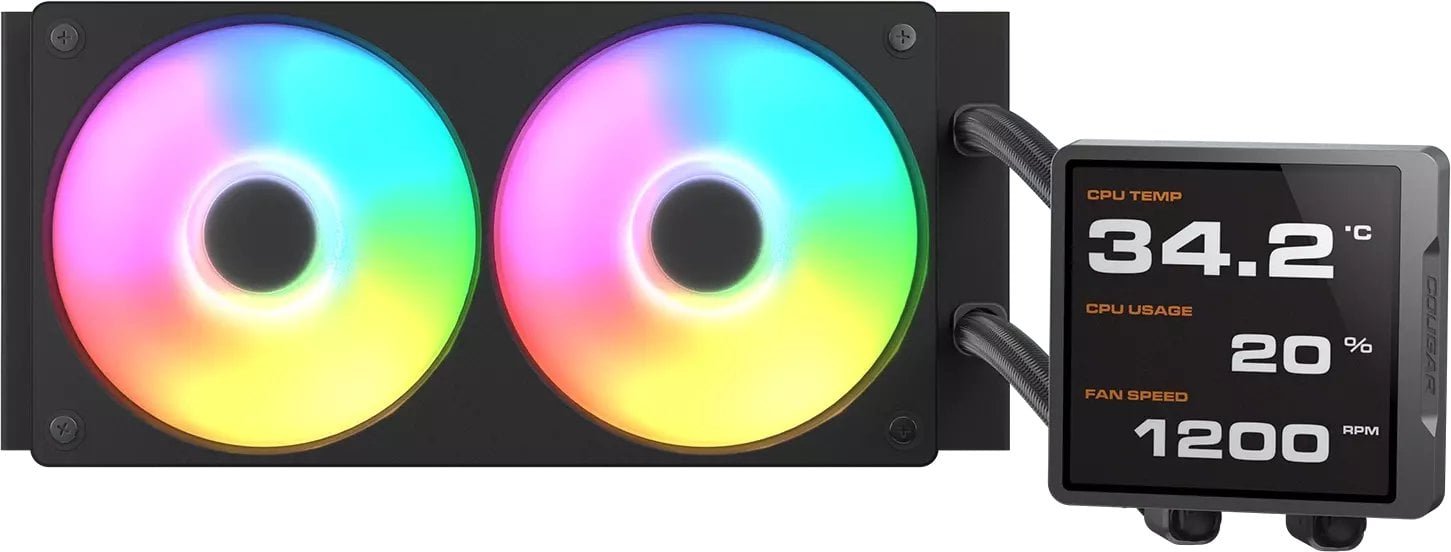 Chłodzenie wodne Cougar CPU chłodzenie wodne Poseidon Vistek Pro 240, ARGB, szary CGR-PSDVPRGB-B-240