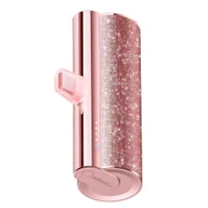 Powerbanki - Bateria zewnętrzna (Powerbank) VEGER PlugOn - 5000mAh z wbudowanym złączem do Lightning 8-pin PD 12W (W0573P) fioletowy - miniaturka - grafika 1