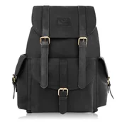 Plecaki - Plecak vintage PAOLO PERUZZI SI-05-BL czarny - miniaturka - grafika 1