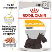 Royal Canin CCN Dermacomfort 12x85g karma mokra pasztet dla psów dorosłych o wrażliwej skórze skłonnej do podrażnień 25437-uniw
