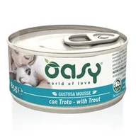 Mokra karma dla kotów - OASY Mousse Z Pstrągiem - mokra karma dla kota - puszka 85g - miniaturka - grafika 1