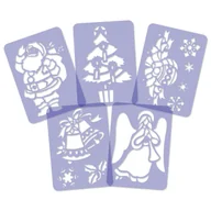 Szablony malarskie - 5szt. szablonów wielokrotnych do sztucznego śniegu #2 SZA-XMAS-002 - miniaturka - grafika 1