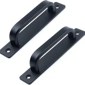 Zawiasy, okucia i inne akcesoria - Klamka do drzwi przesuwnych, uchwyt do szafki, rozstaw otworów 160 mm, czarna, dwie sztuki - miniaturka - grafika 1