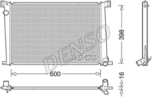 Chłodnica, układ chłodzenia silnika Denso DRM05007 - Układ chłodzenia - akcesoria - miniaturka - grafika 1
