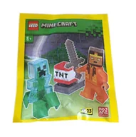 Klocki - LEGO Minecraft Zestaw - Hero with Charged Creeper and TNT 662406 polybag klocki - miniaturka - grafika 1