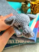 Zakładki do książek - Zakładka do książki SŁONIK - szydełkowa zakładka - miniaturka - grafika 1