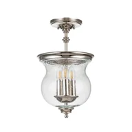 Lampy sufitowe - Półplafon sufitowy Pickering Lane FE-PICKERING-LANE-SF-PN Feiss polerowany nikiel - miniaturka - grafika 1
