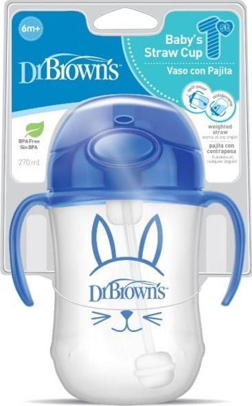 Dr Browns Kubek ze słomką Pierwsza Słomka 270ml TC91010