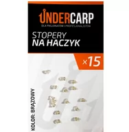 Inne akcesoria dla wędkarzy - Undercarp Stopery na haczyk  brązowe 15 szt. - miniaturka - grafika 1
