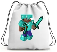 Torby szkolne - PLECAK WOREK MINECRAFT SZKOLNY NA BUTY WF - miniaturka - grafika 1