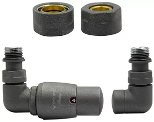 Varioterm Zawór termostatyczny trójosiowy Vision ze złączką PEX/CU - antracyt miedziana - CU 15 mm lewy VIGS0215CFK/L(Cu) - Zawory i kraniki - miniaturka - grafika 1