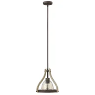 Lampy sufitowe - Lampa wisząca Middlefield - kolor brązowy, transparentny - HK/MIDDLEFIELDP1 - miniaturka - grafika 1