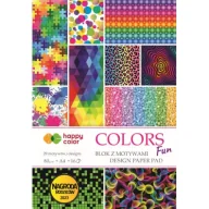 Podobrazia, bloki, papiery - Blok z motywami Colors Fun A4/16K HAPPY COLOR - miniaturka - grafika 1