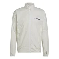 Kurtki męskie - adidas Męska kurtka przeciwwiatrowa Mt, biały (nondye), XS - miniaturka - grafika 1