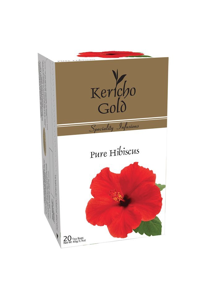 Herbata ziołowa Kericho Gold Pure Hibiskus aromatyczna 20 torebek 40 g