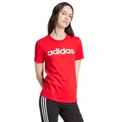 Koszulki i topy damskie - Koszulka damska adidas Loungewear Essentials Slim Logo Tee czerwona IY9189 - miniaturka - grafika 1