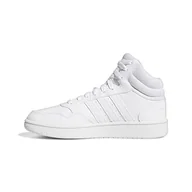 Trampki damskie - adidas Hoops 3.0 Mid, trampki damskie, Ftwr White Ftwr White Dash Grey, 38.5 EU - miniaturka - grafika 1