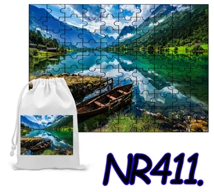 PUZZLE 120 EL. UKŁADANKA JEZIORO GARDA GÓRY ALPY + WORECZEK Z NADRUKIEM - Puzzle PUZZLE 120 EL. UKŁADANKA JEZIORO GARDA GÓRY ALPY + WORECZEK Z NADRUKIEM - Puzzle - miniaturka - grafika 1