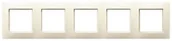 Klawisze i ramki - Ospel Ramka pięciokrotna Ecru Aria - R-5U/27 - miniaturka - grafika 1