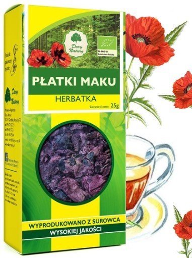EKOLOGICZNY MAK Płatki MAKU BIO 25g Dary Natury