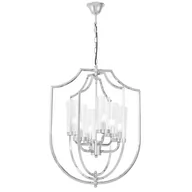 Lampy sufitowe - NOWOCZESNA LAMPA WISZĄCA CHROMOWANA MEGI W6 - miniaturka - grafika 1