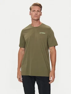adidas Koszulka techniczna Terrex Graphic MTN 2.0 IM8353 Zielony Regular Fit - Odzież trekkingowa męska - miniaturka - grafika 1