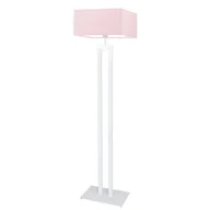Lampy stojące - Biała lampa stojąca dla dzieci TORONTO z różowym abażurem - miniaturka - grafika 1