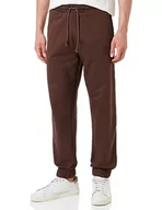 Spodenki męskie - HUGO Męskie spodnie do biegania Dchard Relaxed-Fit z bawełny Terry z logo Stack, Dark Brown201, XXL - miniaturka - grafika 1