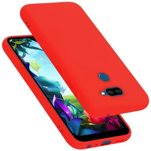 Pokrowiec ochronny Cadorabo na etui LG K40S w kolorze czerwonym Etui na telefon komórkowy Pokrowiec TPU Etui - Etui i futerały do telefonów - miniaturka - grafika 1