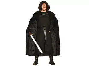 STRÓJ TUNIKA NOCNY STRAŻNIK RYCERZ JON SNOW CZARNY M(48-50) - Stroje karnawałowe - miniaturka - grafika 1