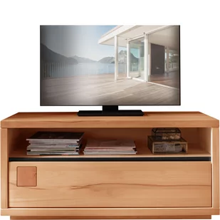 Szafka RTV I Drewniana z Buku Olejowanego WZ-0159-5902 WZ-0159 Buk G+K Meble Buk Olejowany, Czarny - Szafki RTV - miniaturka - grafika 1