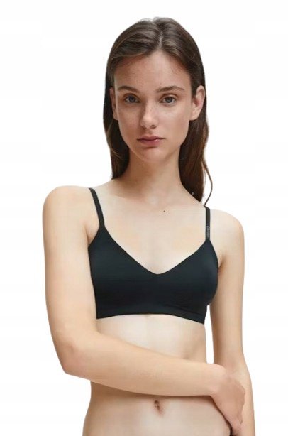 CALVIN KLEIN DAMSKI BIUSTONOSZ CZARNY Z LOGO ZAPINANY 75C 2A5F3* 75C 2_5