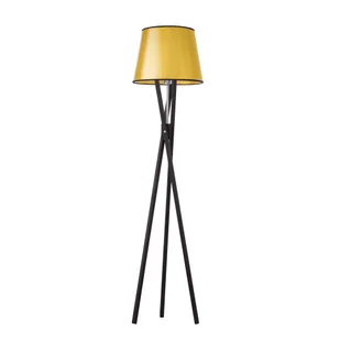Czarno złota lampa stojąca na trójnogu ANDORA MIRROR - Lampy stojące - miniaturka - grafika 1