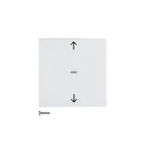 Gniazdka elektryczne - Hager Polo S.1/B.3/B.7 Przycisk żaluzjowy komfort biały połysk 85241189 - miniaturka - grafika 1