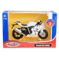 Samochody i pojazdy dla dzieci - MSZ 1:18 SUZUKI GSX-R1000/biały - miniaturka - grafika 1