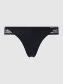 Majtki damskie - Stringi z mikrowłókna z koronką - miniaturka - grafika 1