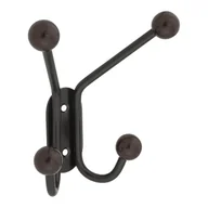 Wieszaki do szafy - Wieszak 2 haczyki czarny - miniaturka - grafika 1