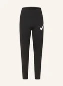 Legginsy - Nike Legginsy Do Biegania Tempo Swoosh Run schwarz - miniaturka - grafika 1
