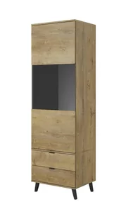 Witryna wysoka Kastor dąb/czarny - Witryny Witryna wysoka Kastor dąb/czarny - Witryny - miniaturka - grafika 1