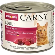 Mokra karma dla kotów - Animonda Cat Carny Adult smak: wołowina i serca 200g puszka - miniaturka - grafika 1