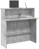 Biurka - Biurko vidaXL Biurko recepcyjne betonowe szare 100x50x103,5 cm drewno klejone - miniaturka - grafika 1