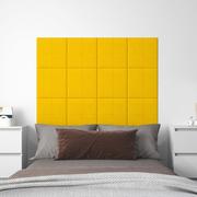 Panele ścienne i boazeria - Panele ścienne, 12 szt., żółte, 30x30 cm, aksamit, 1,08 m² - miniaturka - grafika 1