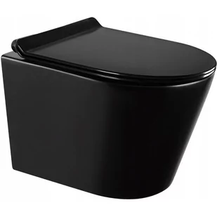 Miska WC Rimless z deską wolnoopadającą slim MEXEN Rico, czarna matowa - Miski WC - miniaturka - grafika 1