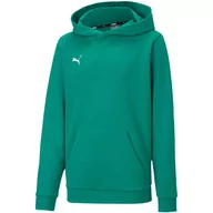 Odzież sportowa dziecięca - Bluza dla dzieci Puma teamGOAL 23 Casuals Hoody Jr zielona - miniaturka - grafika 1