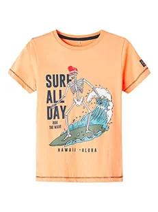 NAME IT Boy's NKMZAMBE SS top T-shirt, pomarańczowy szyfon, 146/152, Pomarańczowy szyfon, 146-152 - Koszulki i topy damskie - miniaturka - grafika 1